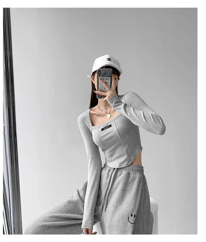 Blusa estilo americano 
Manga larga