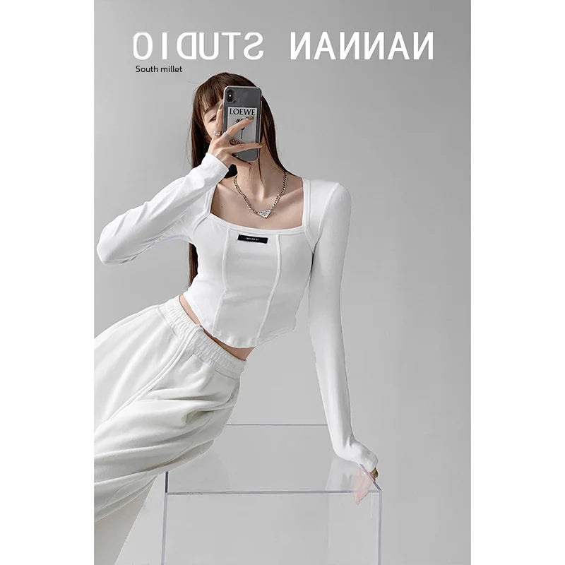 Blusa estilo americano 
Manga larga