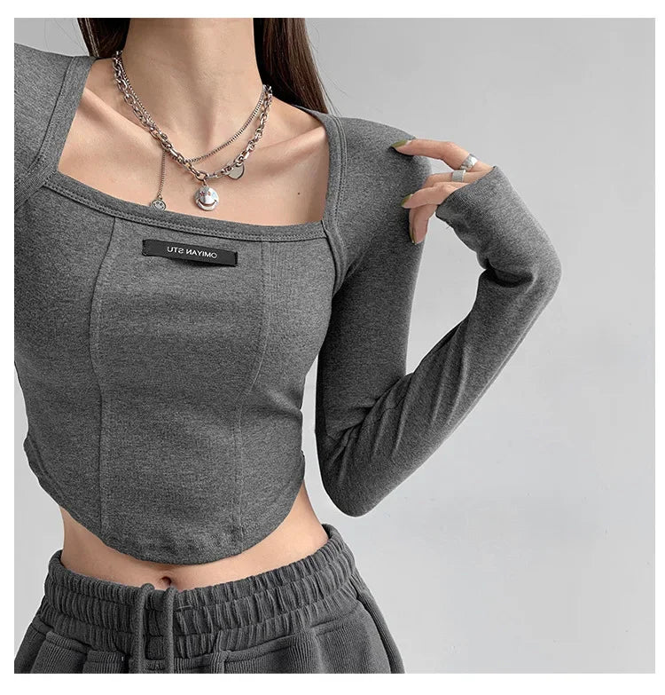 Blusa estilo americano 
Manga larga