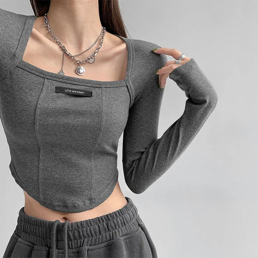 Blusa estilo americano 
Manga larga
